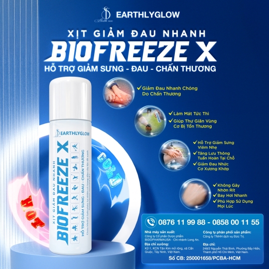 Xịt Giảm Đau Nhanh BIOFREEZE X